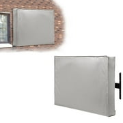 Outdoor Tv Cover 46-48 50-52 Inch - With Zipper, Weatherproof, Waterproof 360 Degrees Protection, 60 To 65 Inch Soft Non Scratch Interior - Gray - 46-48Inches